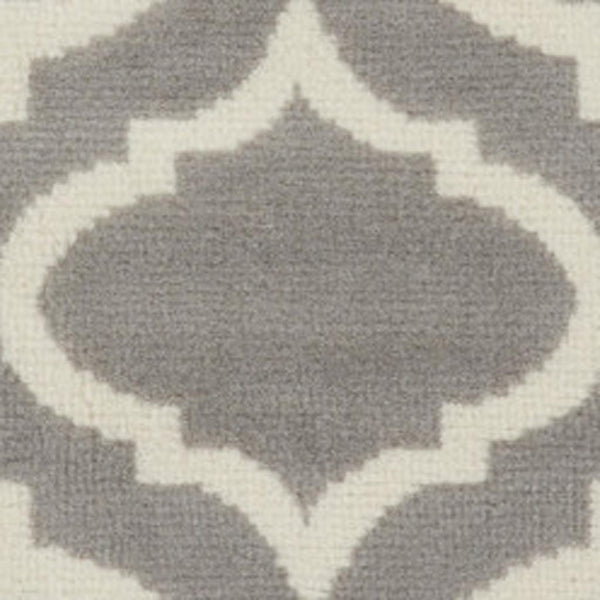 HomeRoots 6' Elegant Gray Moroccan Area Rug - Durable, Power-Loomed Design for Modern and Traditional Spaces 8' X 10' Rectangle 527691