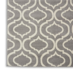 HomeRoots 6' Elegant Gray Moroccan Area Rug - Durable, Power-Loomed Design for Modern and Traditional Spaces 8' X 10' Rectangle 527691