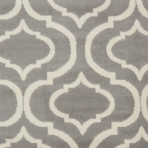 Homeroots 8' X 10' Gray Moroccan Power Loom Area Rug  Polypropylene 527691