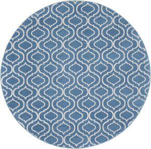 HomeRoots 8' Gray Round Moroccan Area Rug - Stylish Power Loomed Design for Modern and Traditional Spaces 8' Round Round 527693