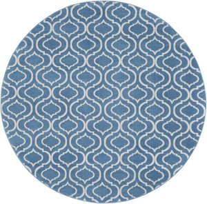 HomeRoots 8' Gray Round Moroccan Area Rug - Stylish Power Loomed Design for Modern and Traditional Spaces 8' Round Round 527693