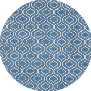 HomeRoots 8' Gray Round Moroccan Area Rug - Stylish Power Loomed Design for Modern and Traditional Spaces 8' Round Round 527693