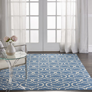 HomeRoots 8' Gray Round Moroccan Area Rug - Stylish Power Loomed Design for Modern and Traditional Spaces 6' X 9' Rectangle 527697