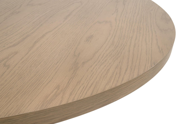 Essentials for Living Cannes Round Pedestal Dining Table Solid Oak Cane Detail Seats Four Modern Elegant 5277.NAT-OAK