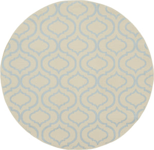 Homeroots 5' Gray Round Moroccan Power Loom Area Rug  Polypropylene 527704