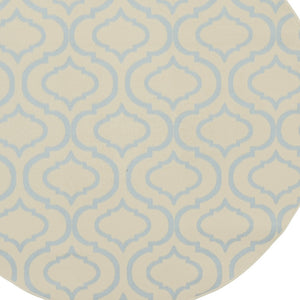 Homeroots 5' Gray Round Moroccan Power Loom Area Rug  Polypropylene 527704