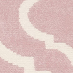 Homeroots 5' X 7' Pink And Ivory Moroccan Power Loom Area Rug  Polypropylene 527708