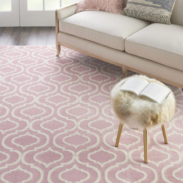 HomeRoots 8' Gray Moroccan Area Rug - Timeless Geometric Design for Elegant Living Spaces, Durable & Easy Care 8' X 10' Rectangle 527712