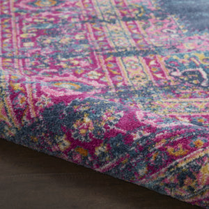 Homeroots 12' X 18' Blue Moroccan Power Loom Distressed Area Rug  Polypropylene 527716