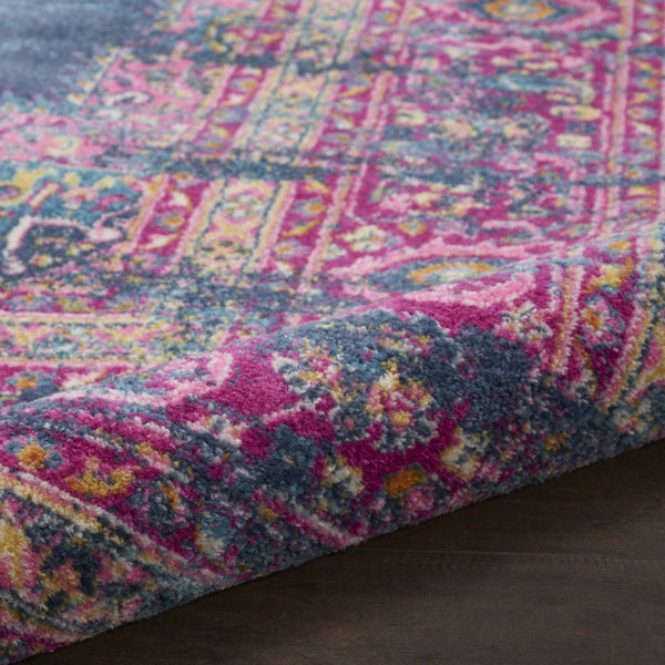 HomeRoots 12' Blue Moroccan Power Loom Area Rug - Distressed Design for Stylish Living Spaces and Durability 10' X 14' 527717