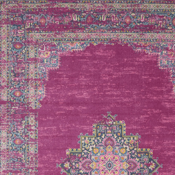 Homeroots 12' X 18' Blue Moroccan Power Loom Distressed Area Rug  Polypropylene 527719