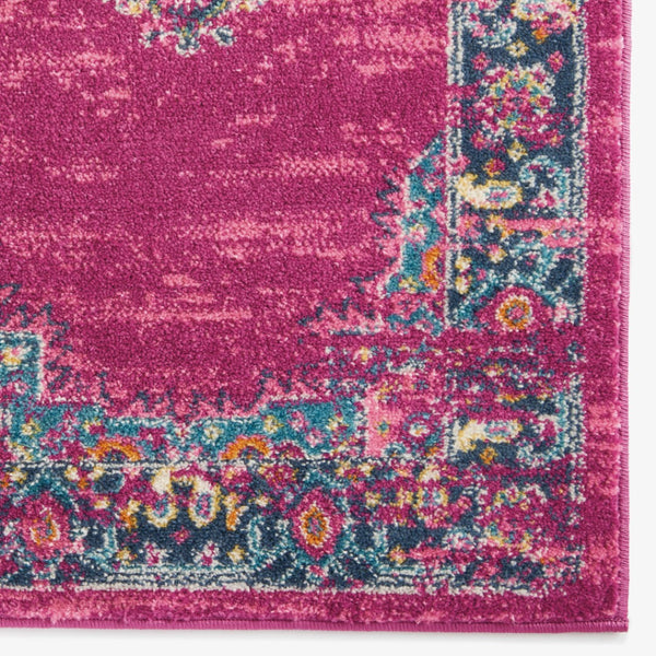 HomeRoots 12' Blue Moroccan Power Loom Distressed Area Rug - Timeless Charm for Large Spaces, Easy Care 12' X 18' 527719