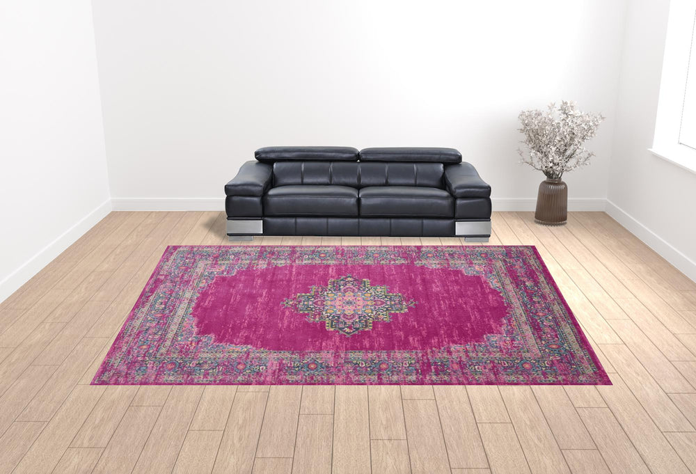 Homeroots 12' X 15' Blue Moroccan Power Loom Distressed Area Rug  Polypropylene 527721