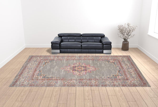 Homeroots 12' X 18' Blue Moroccan Power Loom Distressed Area Rug  Polypropylene 527723