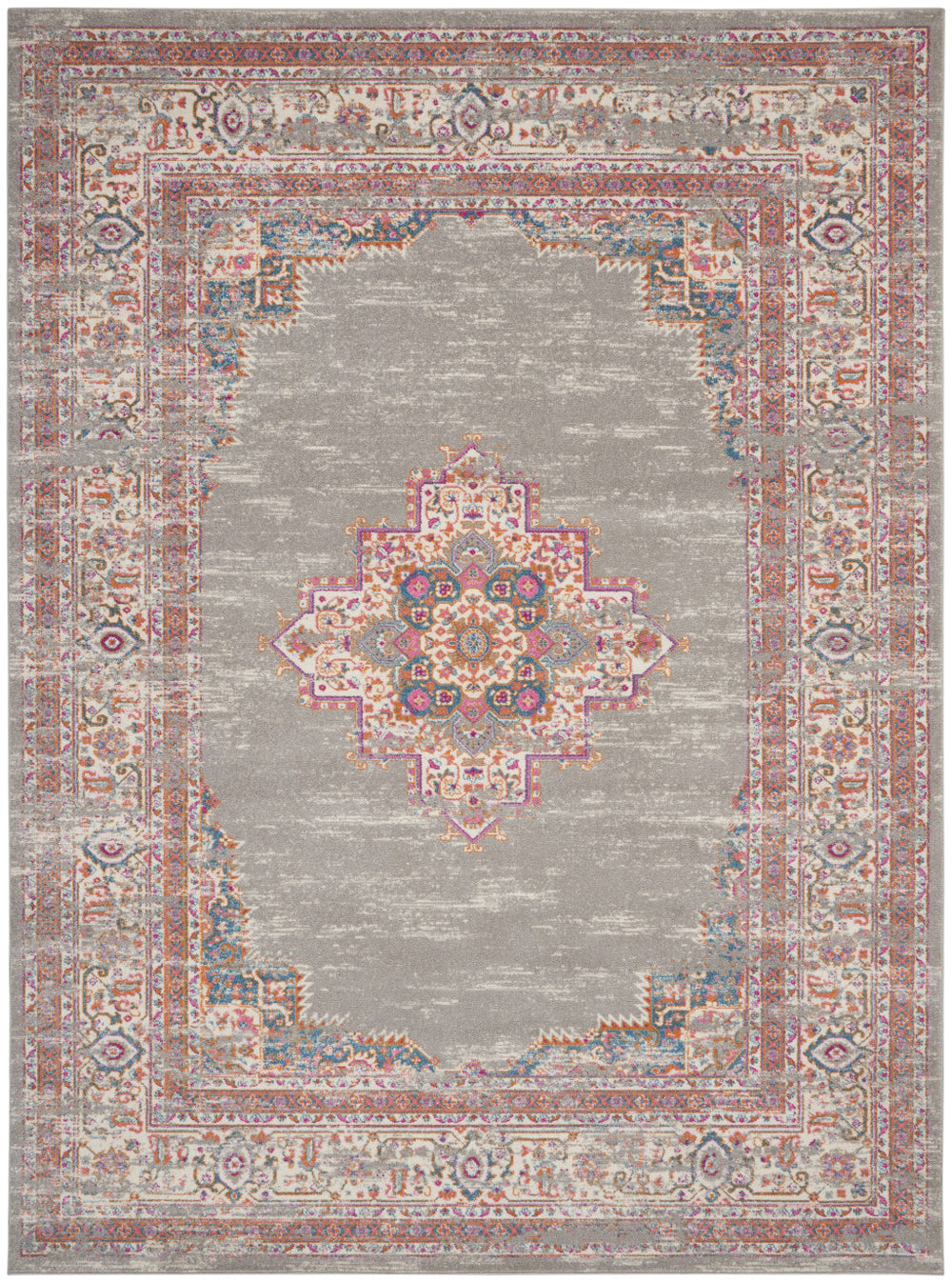 Homeroots 12' X 15' Blue Moroccan Power Loom Distressed Area Rug  Polypropylene 527724