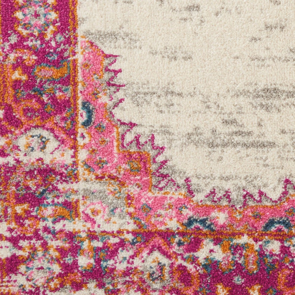 HomeRoots 9' Pink Floral Power Loom Area Rug - Timeless Charm, Cozy Warmth, Durable Design for Any Room 12' X 15' 527725