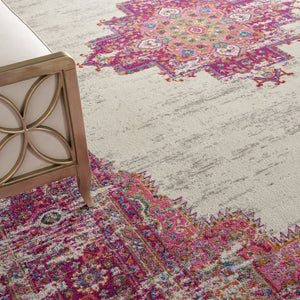 HomeRoots 9' Pink Floral Power Loom Area Rug - Timeless Charm, Cozy Warmth, Durable Design for Any Room 12' X 15' 527725