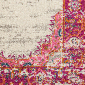 HomeRoots 9' Pink Floral Power Loom Area Rug - Timeless Charm, Cozy Warmth, Durable Design for Any Room 12' X 18' 527726