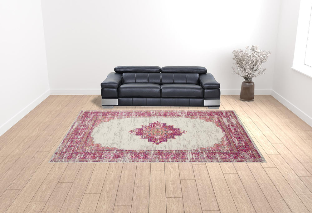 Homeroots 10' X 14' Blue Moroccan Power Loom Distressed Area Rug  Polypropylene 527727