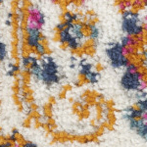 Homeroots 10' Blue And Ivory Oriental Power Loom Distressed Runner Rug  Polypropylene 527729