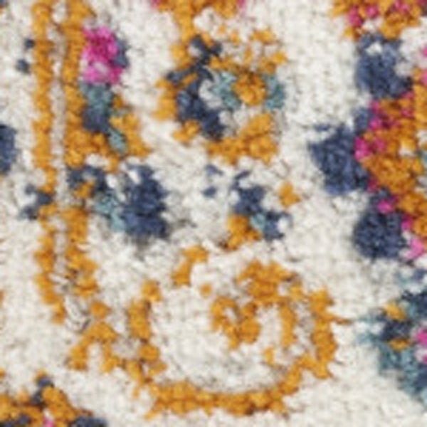 Homeroots 10' Blue And Ivory Oriental Power Loom Distressed Runner Rug  Polypropylene 527729