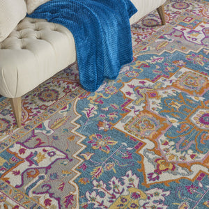 HomeRoots 5' Gray Floral Power Loom Area Rug - Modern Elegance for Every Space, Durable & Easy to Maintain 9' X 12' Rectangle 527738