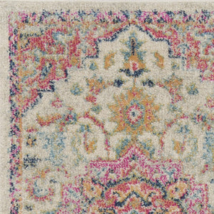 Homeroots 10' Pink And Ivory Oriental Power Loom Runner Rug  Polypropylene 527741