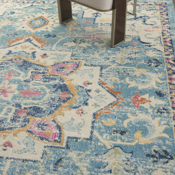 HomeRoots 9' X 12' Ivory Floral Power Loom Area Rug - Elegant Turkish Design, Soft & Durable for Any Space 527742