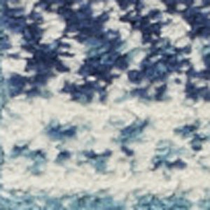 Homeroots 10' Navy Blue Floral Power Loom Runner Rug  Polypropylene 527746