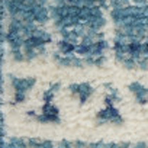 Homeroots 10' Navy Blue Floral Power Loom Runner Rug  Polypropylene 527746