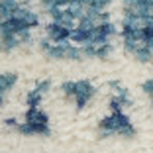 Homeroots 10' Navy Blue Floral Power Loom Runner Rug  Polypropylene 527746