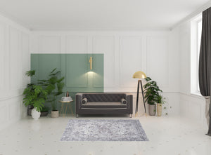 Homeroots 5' X 7' Blue And Pink Floral Power Loom Distressed Washable Area Rug  Polyester 527751