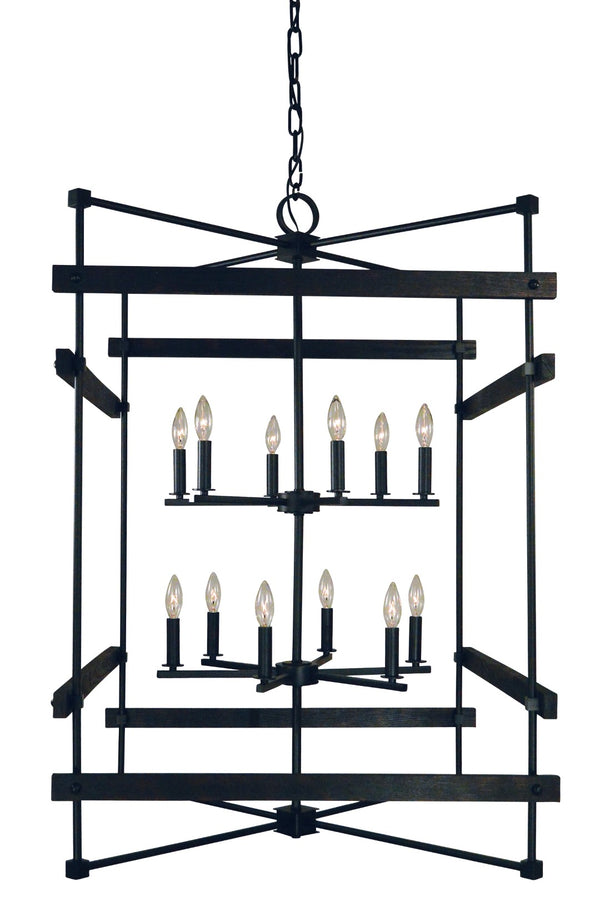 Framburg 12-light Handcrafted Matte Black Rustic Chic Chandelier – Elegant Lighting For Timeless Interiors Matte Black Metal 5278 Mblack