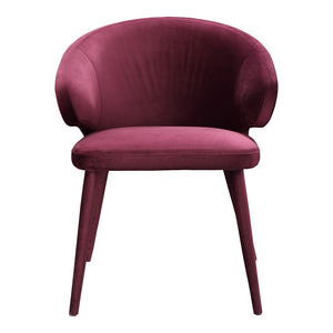 HomeRoots Purple Velvet Dining Arm Chair with Sturdy Metal Legs – Stylish, Comfortable, and Versatile Accent Piece 527804