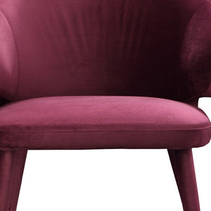 HomeRoots Purple Velvet Dining Arm Chair with Sturdy Metal Legs – Stylish, Comfortable, and Versatile Accent Piece 527804