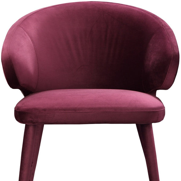 HomeRoots Purple Velvet Dining Arm Chair with Sturdy Metal Legs – Stylish, Comfortable, and Versatile Accent Piece 527804