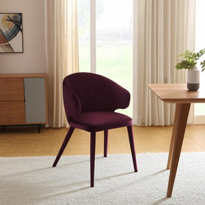 HomeRoots Purple Velvet Dining Arm Chair with Sturdy Metal Legs – Stylish, Comfortable, and Versatile Accent Piece 527804