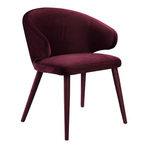 HomeRoots Purple Velvet Dining Arm Chair with Sturdy Metal Legs – Stylish, Comfortable, and Versatile Accent Piece 527804