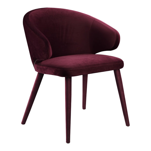 HomeRoots Purple Velvet Dining Arm Chair with Sturdy Metal Legs – Stylish, Comfortable, and Versatile Accent Piece 527804