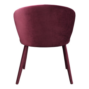 HomeRoots Purple Velvet Dining Arm Chair with Sturdy Metal Legs – Stylish, Comfortable, and Versatile Accent Piece 527804