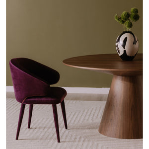 HomeRoots Purple Velvet Dining Arm Chair with Sturdy Metal Legs – Stylish, Comfortable, and Versatile Accent Piece 527804