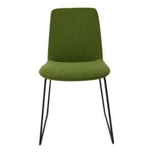 HomeRoots Set of Two Stylish Green and Black Velvet Upholstered Side Chairs for Modern Dining & Accent Use 527808