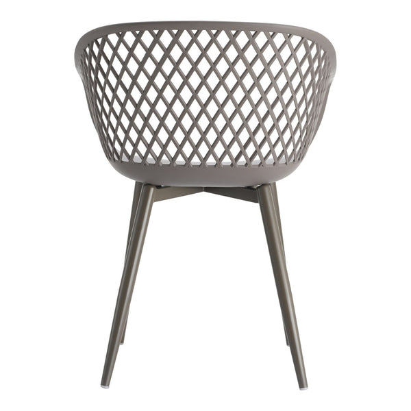 HomeRoots Set of Two Stylish Gray Heavy-Duty Plastic Arm Chairs for Dining, Living Room, and Office Use 527821