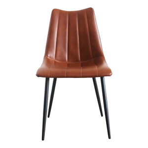 HomeRoots Set of Two Modern Brown & Black Faux Leather Dining Chairs for Versatile Home Seating Solutions 527826