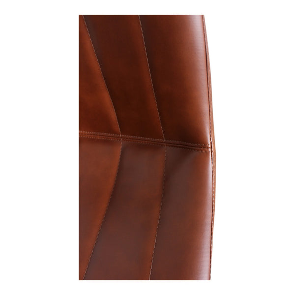 HomeRoots Set of Two Modern Brown & Black Faux Leather Dining Chairs for Versatile Home Seating Solutions 527826