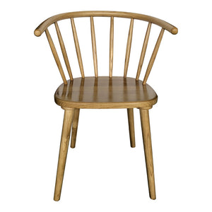HomeRoots Set of Two Brown Solid Wood Windsor Back Dining Side Chairs for Timeless Style and Comfort 527828