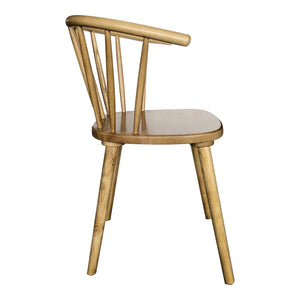 HomeRoots Set of Two Brown Solid Wood Windsor Back Dining Side Chairs for Timeless Style and Comfort 527828