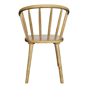 HomeRoots Set of Two Brown Solid Wood Windsor Back Dining Side Chairs for Timeless Style and Comfort 527828