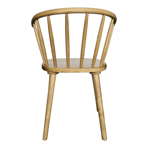 HomeRoots Set of Two Brown Solid Wood Windsor Back Dining Side Chairs for Timeless Style and Comfort 527828