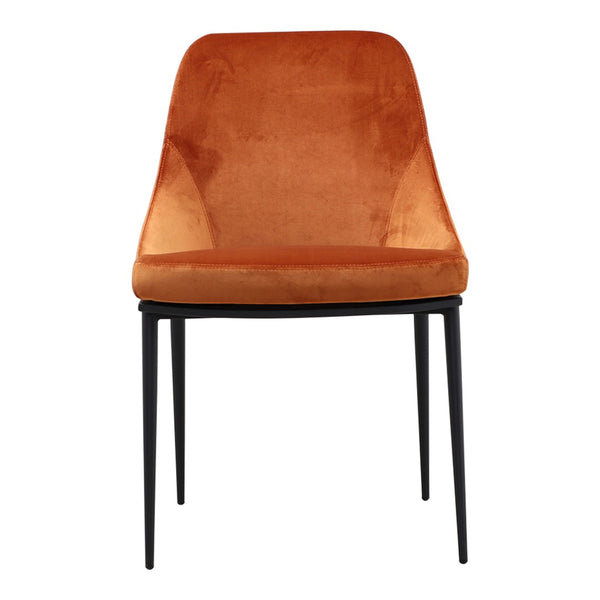 HomeRoots Set of Two Amber Velvet Dining Side Chairs with Black Legs – Stylish, Versatile, and Comfortable! 527829